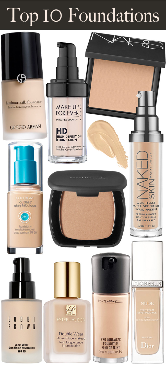 Top 10 Foundations. — Beautiful Makeup Search
