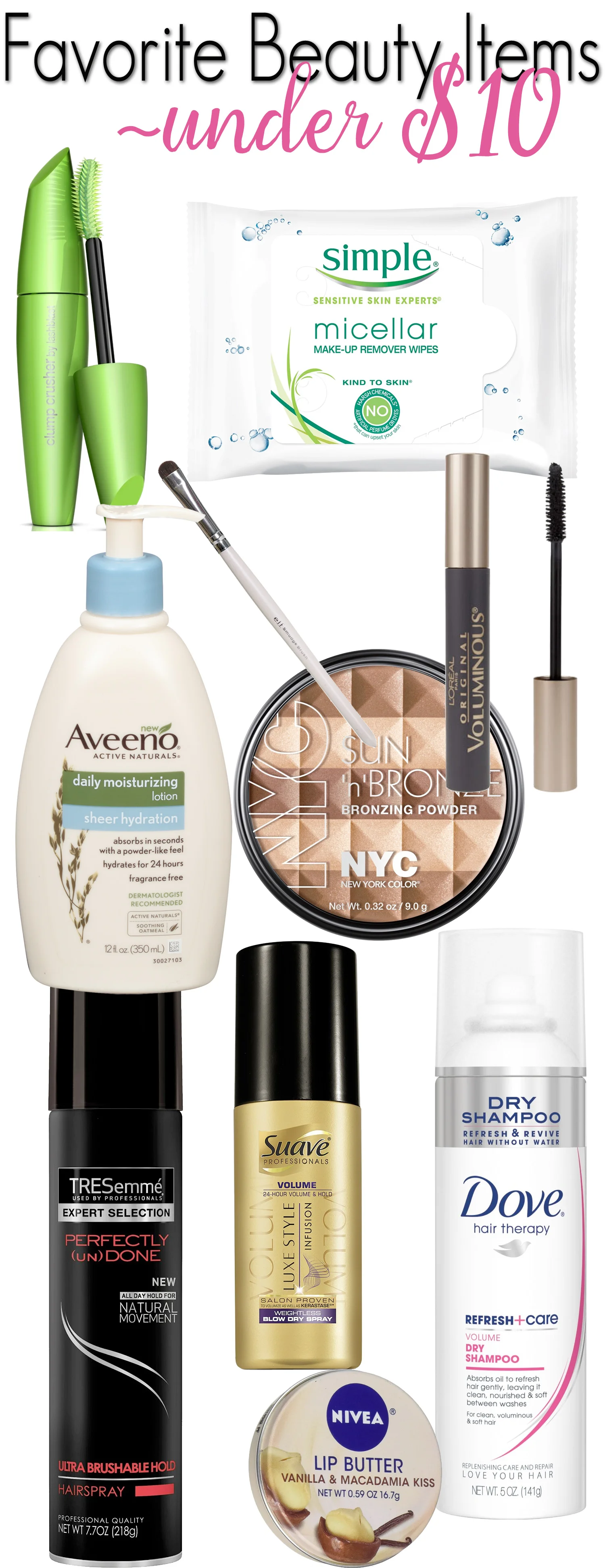 Top Beauty Products Under $10.00