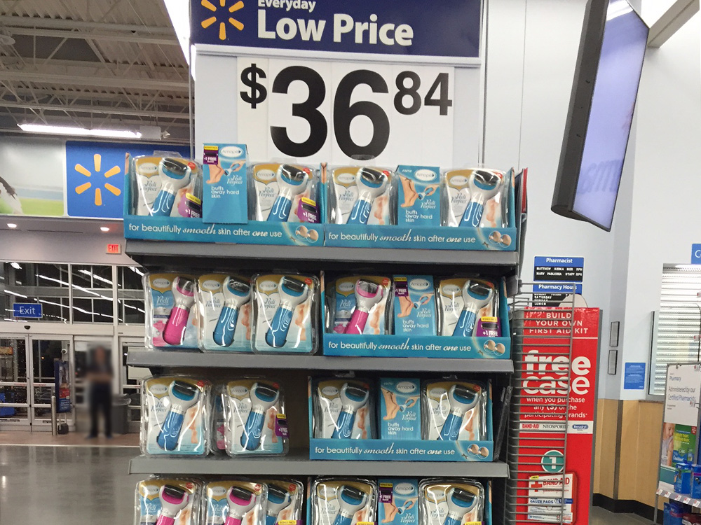 Amope Pedi Perfect display at Walmart