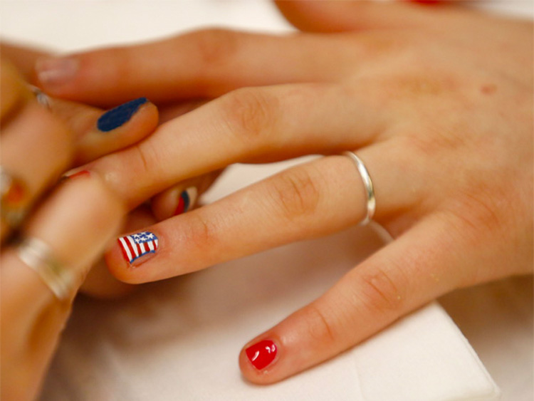 Patriotic Nails with Photos + Tutorials. 