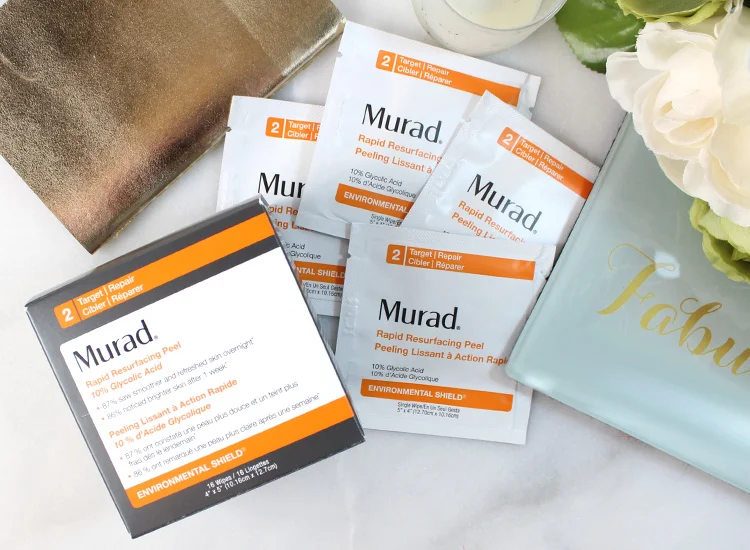 Smooth + Brighten Skin with Murad Rapid Resurfacing Peel.