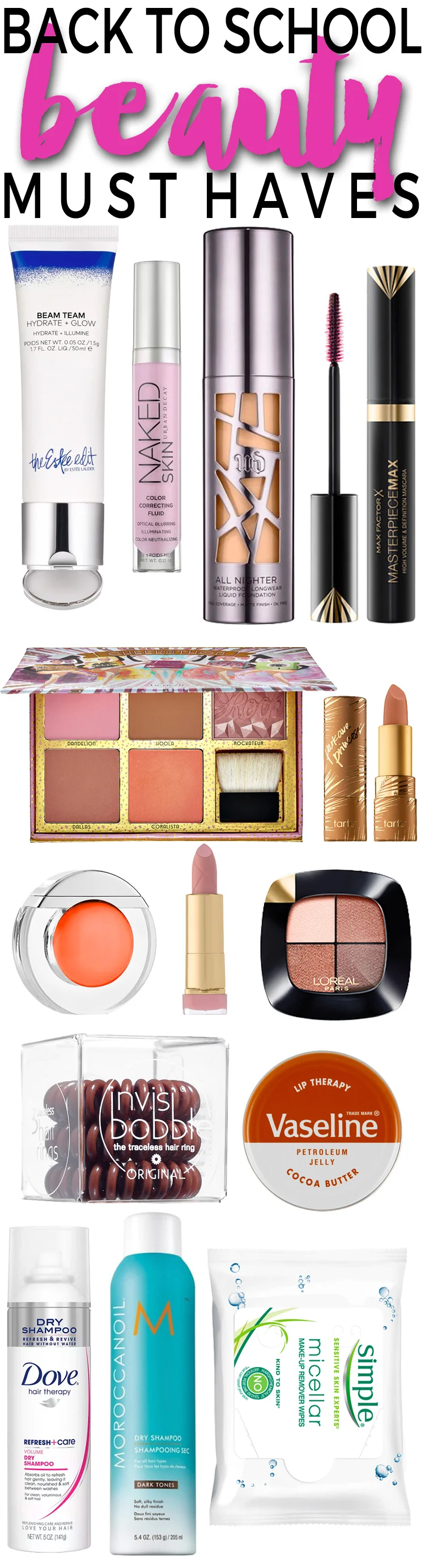 Top Back to School Beauty Must-Haves - The Beauty Products, Makeup and Hair Products You need to Take Back to College with You this Fall. 