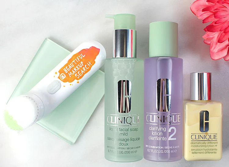 Clinique 3-Step Skin Care + Sonic System. 