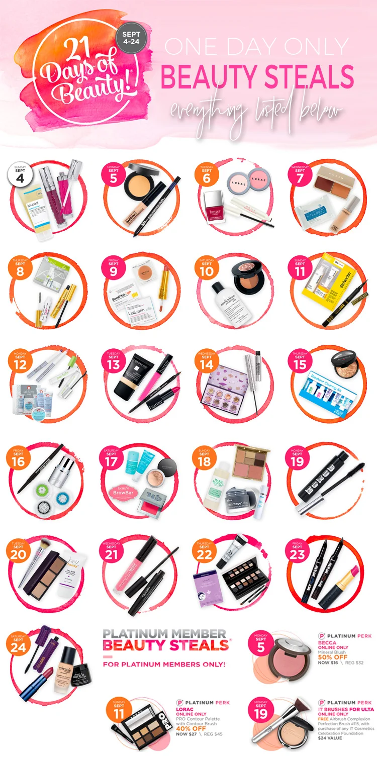 Ulta 21 Days of Beauty - September 2016.