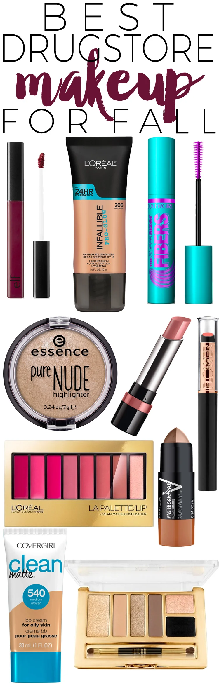 Top 10 Drugstore Makeup Buys for Fall.
