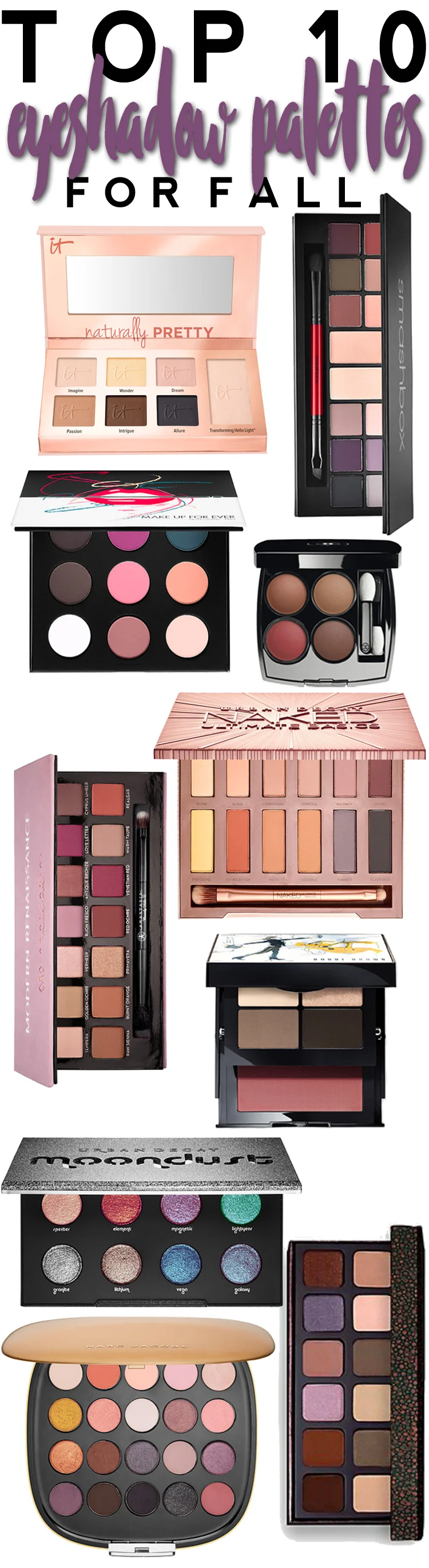 Top 10 Eyeshadow Palettes for Fall.