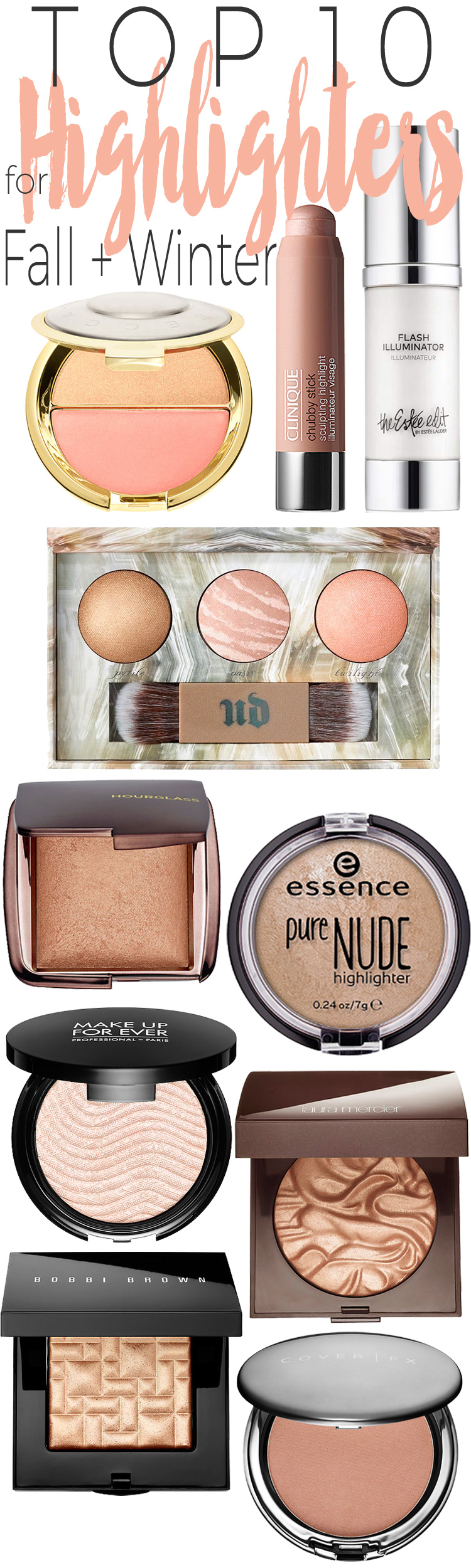 Top 10 Highlighters for Fall and Winter.