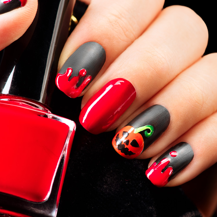 Easy Halloween Nail Art Ideas.