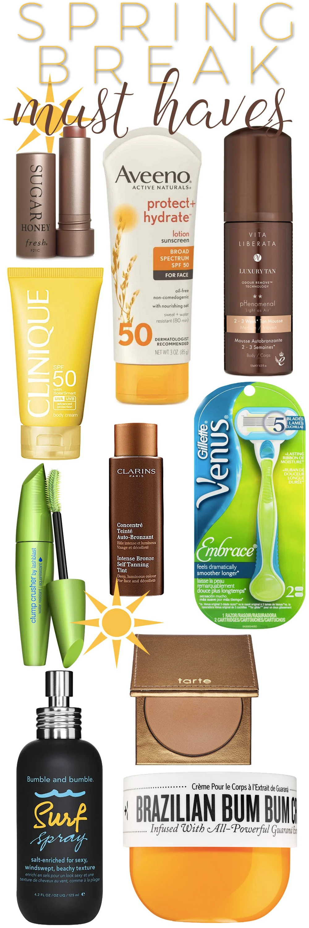 Top 10 Spring Break Beauty Essentials.