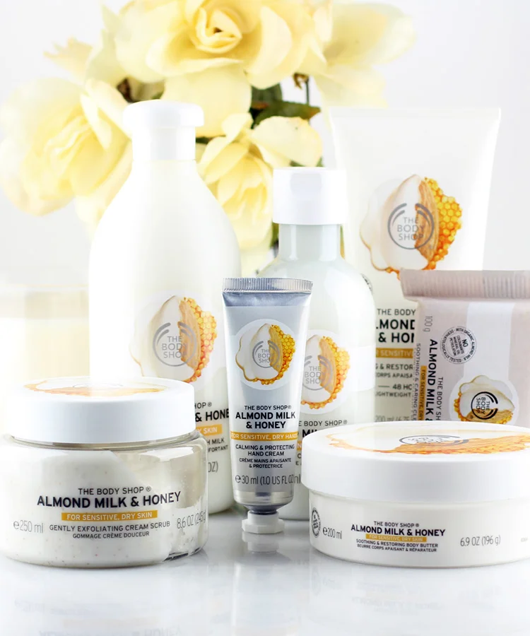 The Body Shop Almond Milk & Honey Collection.