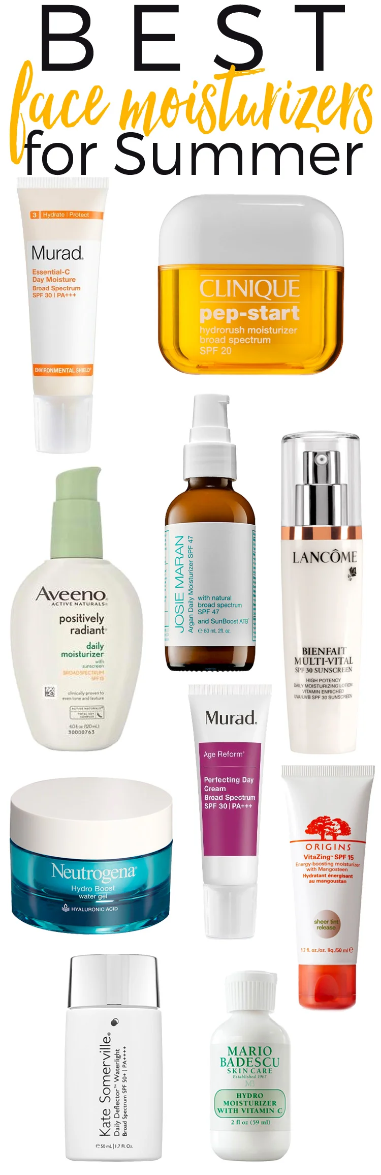 The Best 10 Face Moisturizers for Summer.