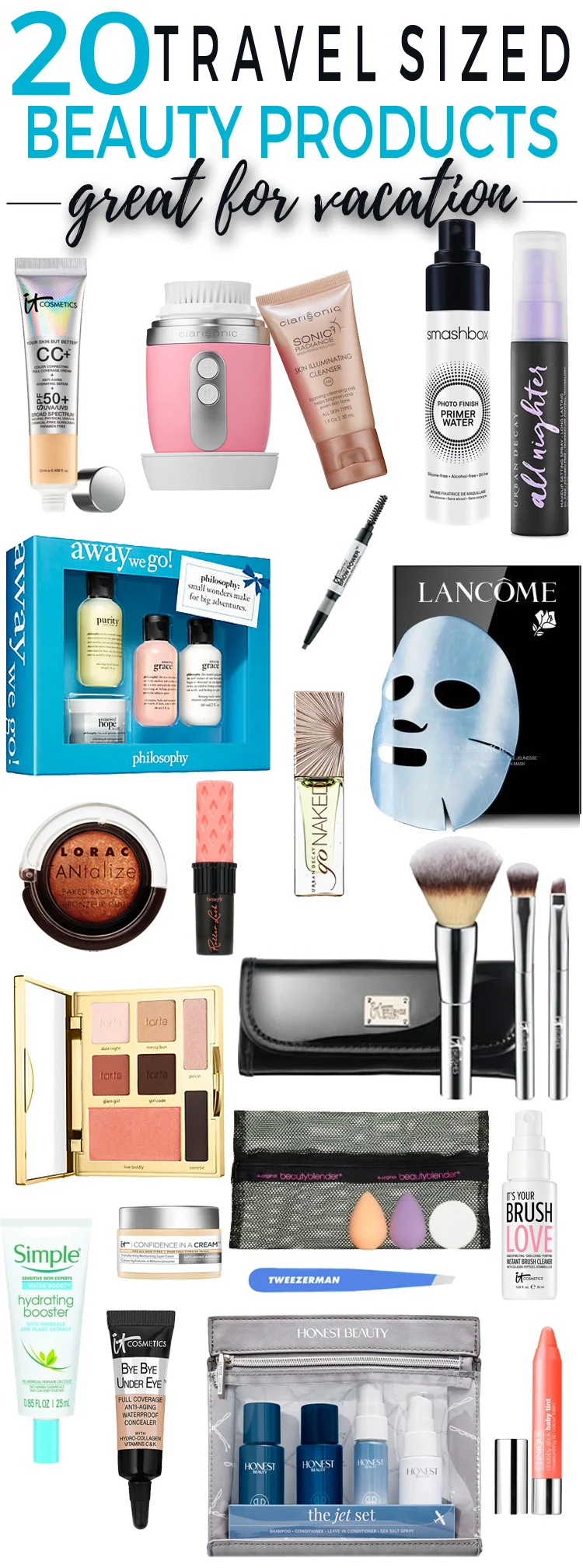 Top 20 Travel-Sized Beauty Products for Vacation.