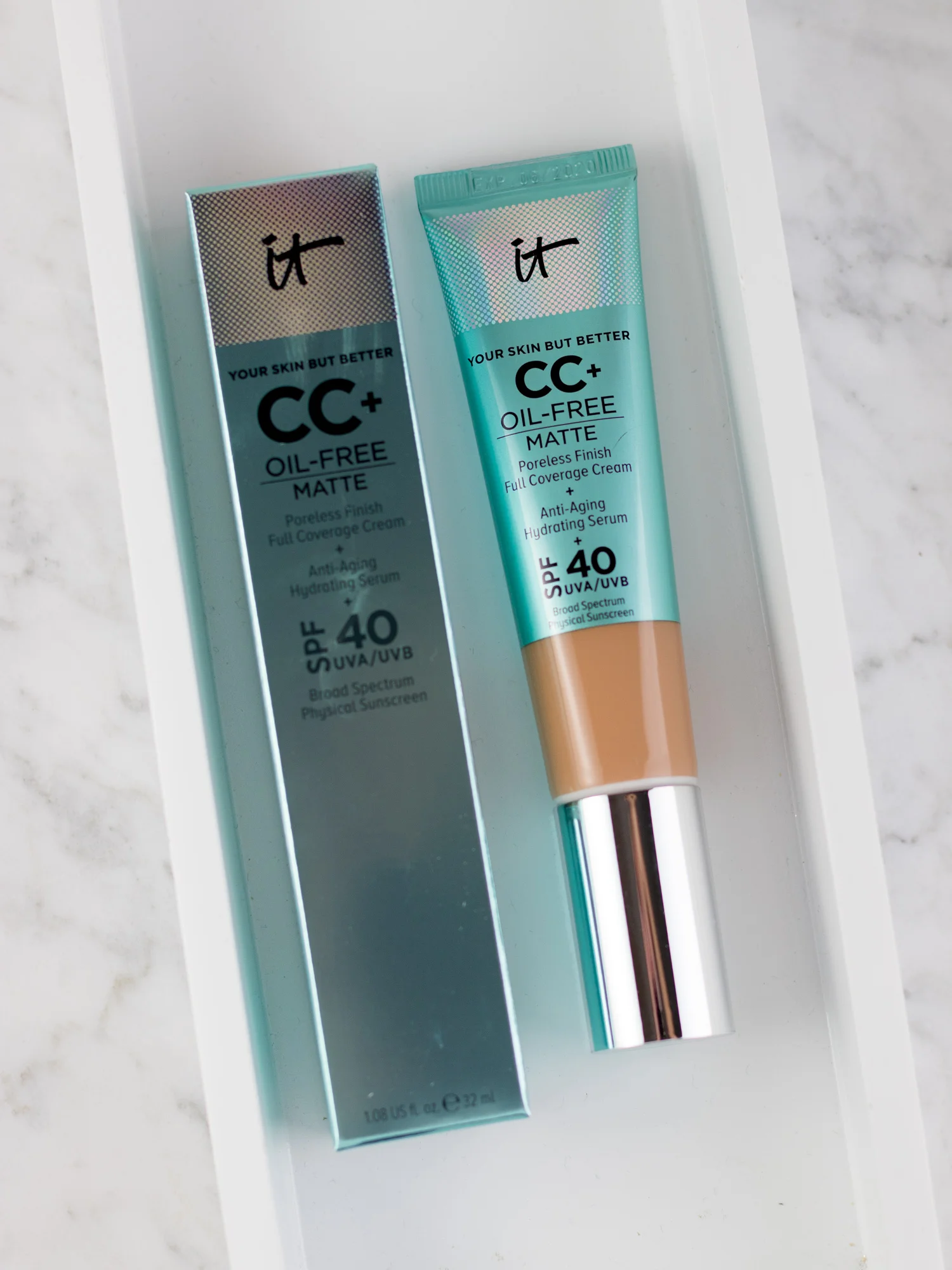 IT Cosmetics CC+ Cream Oil-Free Matte SPF 40 Review + Photos
