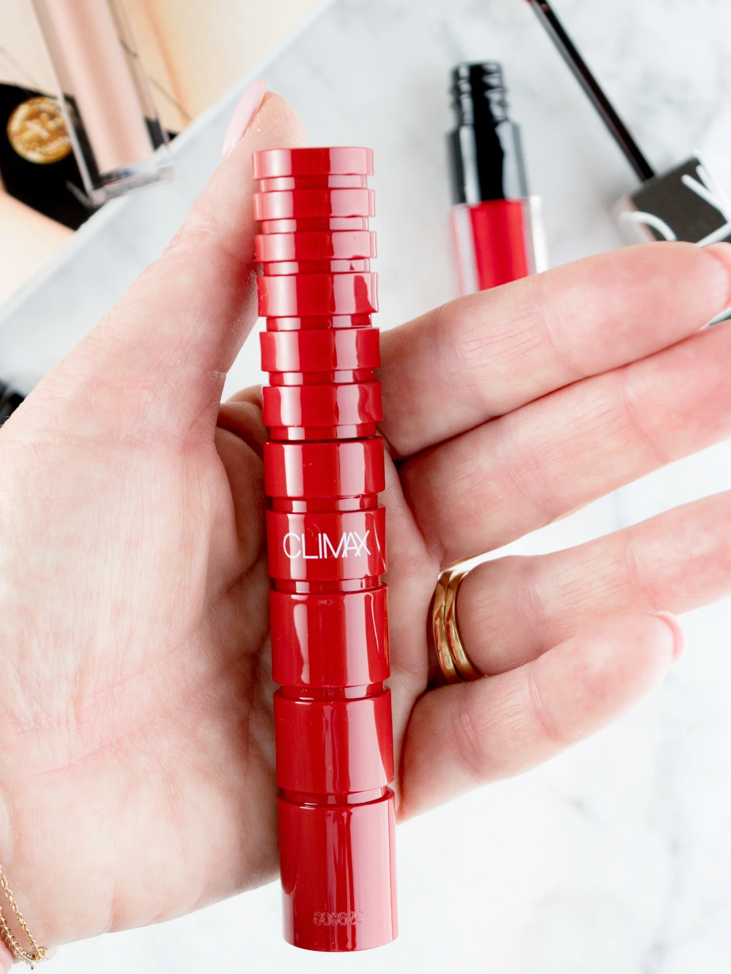 NARS Climax Volumizing Mascara Closed Tube in Hand