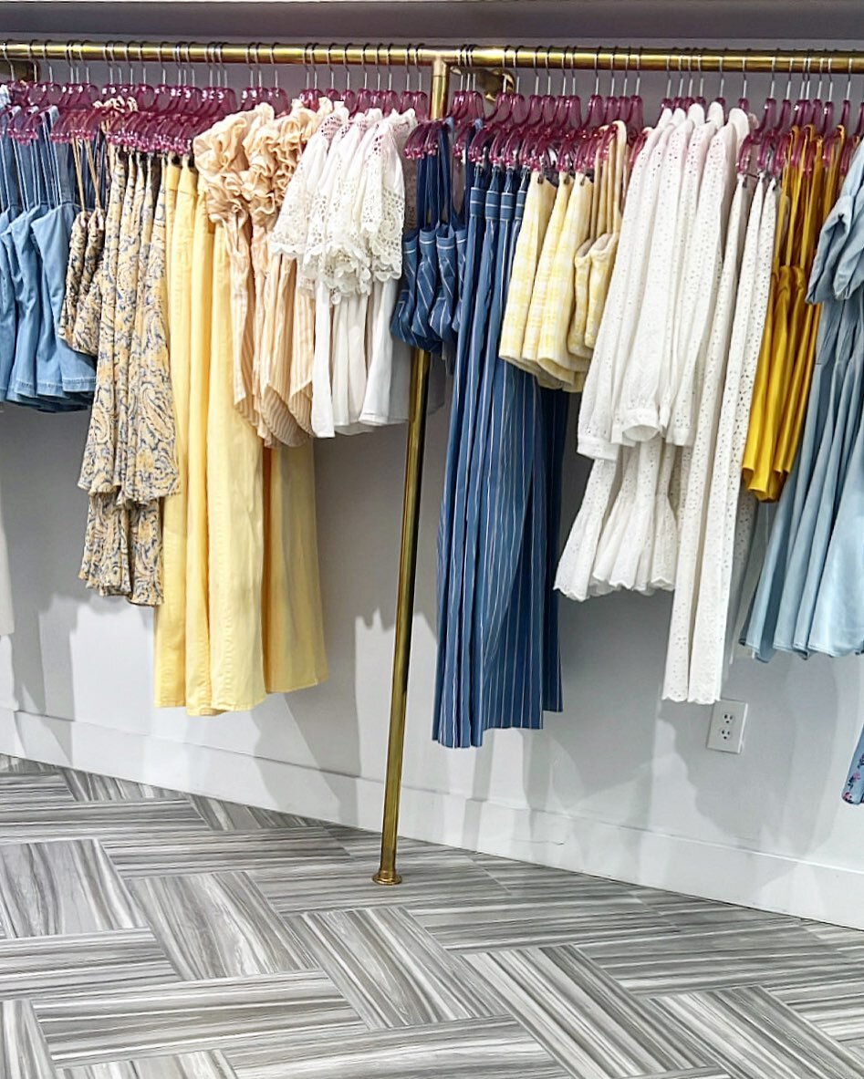 Buttery Hues &amp; Baby Blues
#merchandisedtoperfection #designerclothing #goodies #palette #bluejeanbaby #mellowyellow #shopping