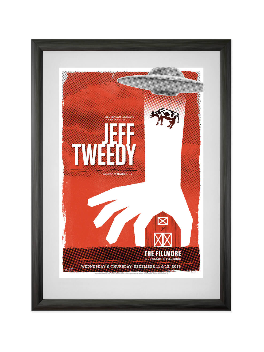JEFF TWEEDY • FILLMORE SF • 12/11-12/2013 Featured on PolicyMic.com's "15 Indie Rock Concert Posters That Could Pass as Fine Art". Buy now.