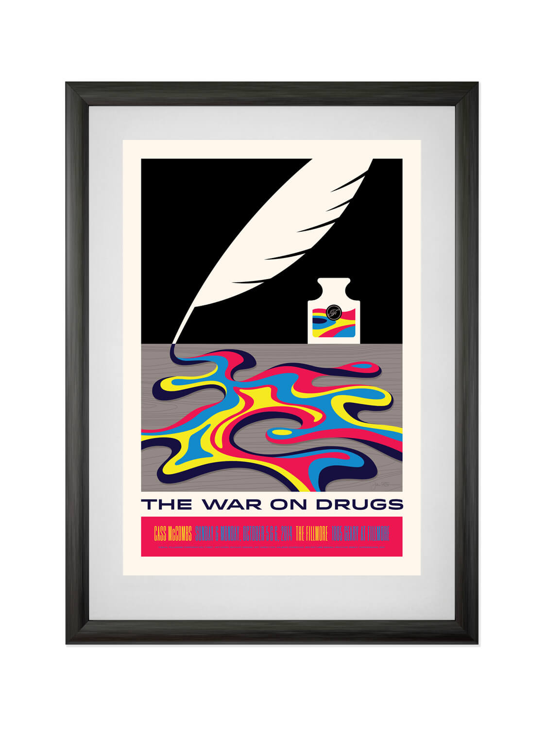 THE WAR ON DRUGS • FILLMORE SF • 9/5-6/2014 Poster for Philadelphia indie rock band The War On Drugs. Buy now.