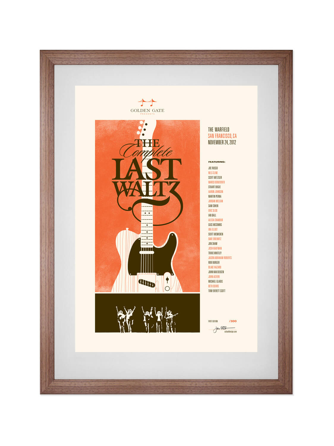 THE COMPLETE LAST WALTZ • THE WARFIELD, SF • 11/24/2012 Poster for The Complete Last Waltz, a song-for-song recreation of The Band's historic final concert.