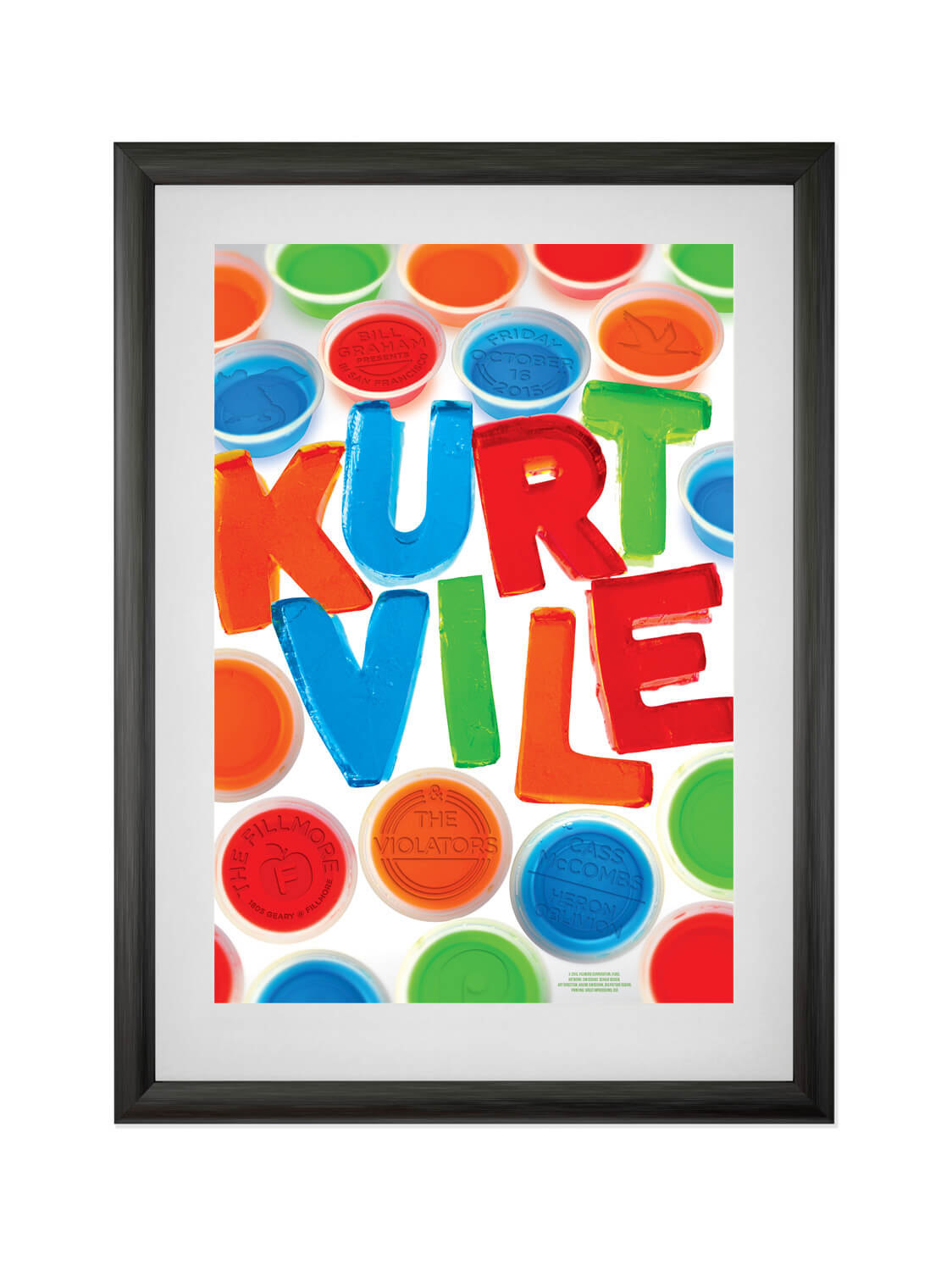 KURT VILE & THE VIOLATORS • FILLMORE SF • 10/15/2015 Poster for Philadelphia's favorite son, Kurt Vile. Buy now.