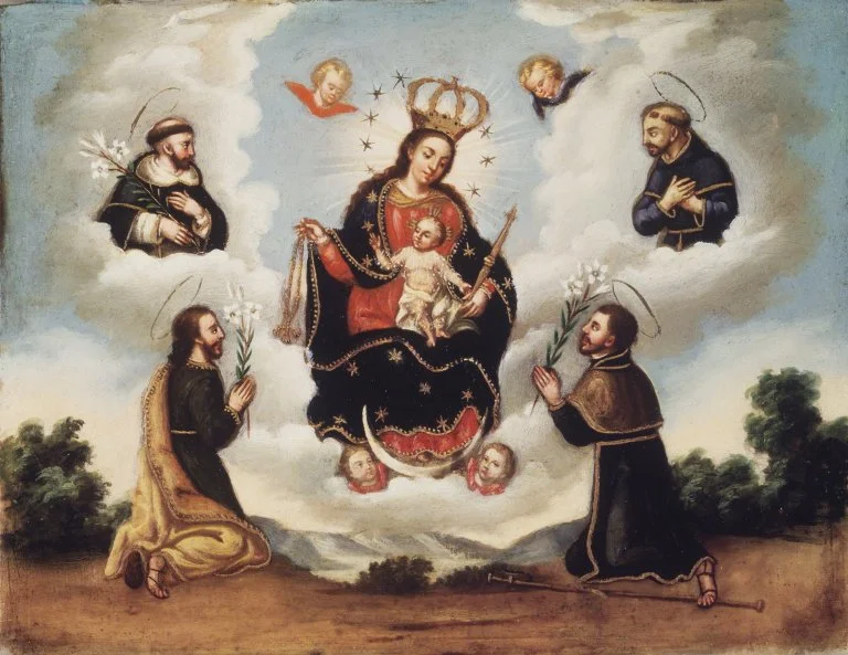 Image: Our Lady of the Rosary with Saints by Unknown Artist. Brooklyn Museum.