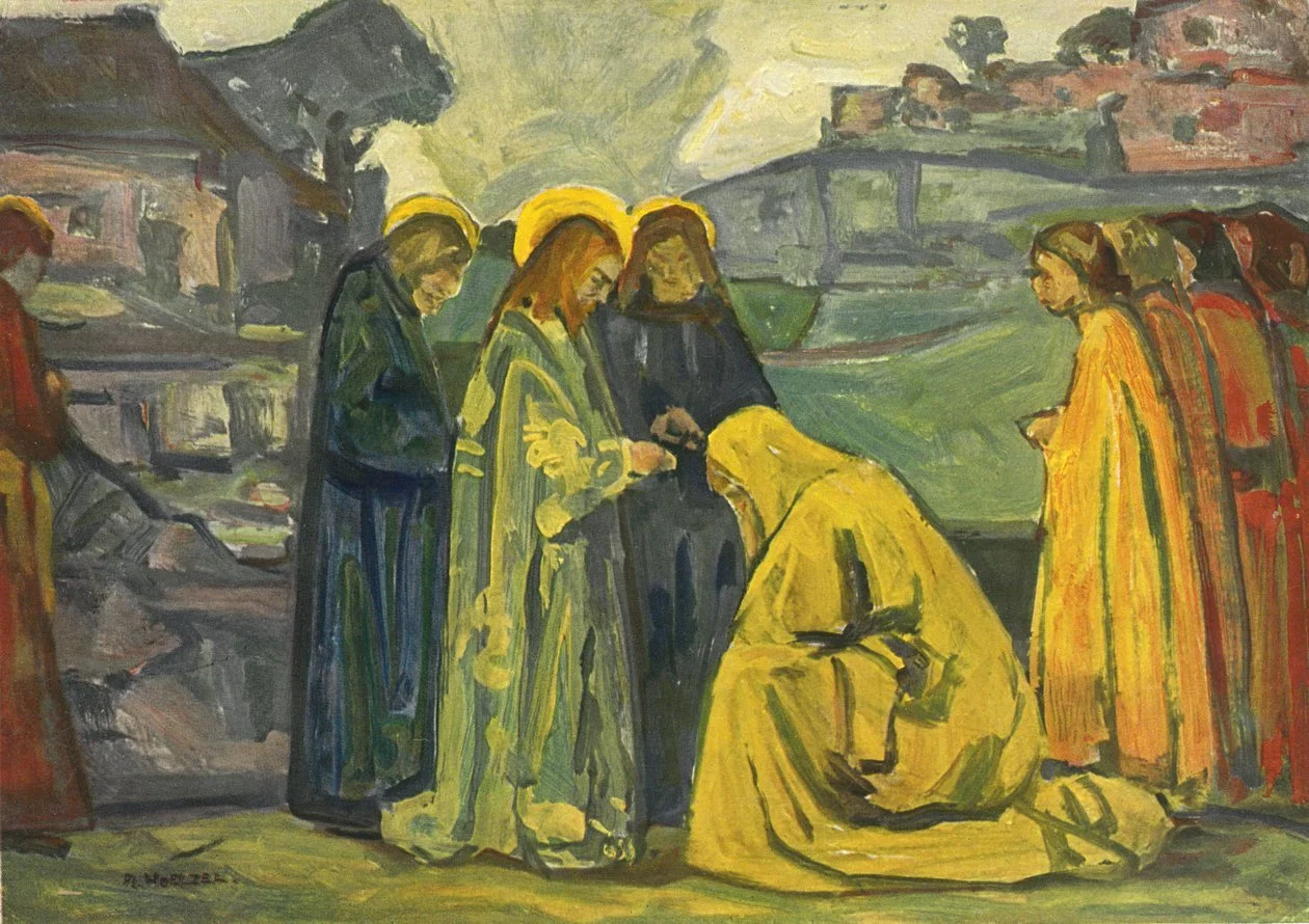 Adolf_Huelzel_-_Christus_und_die_Kananaeerin_-_(MeisterDrucke-889588).jpg