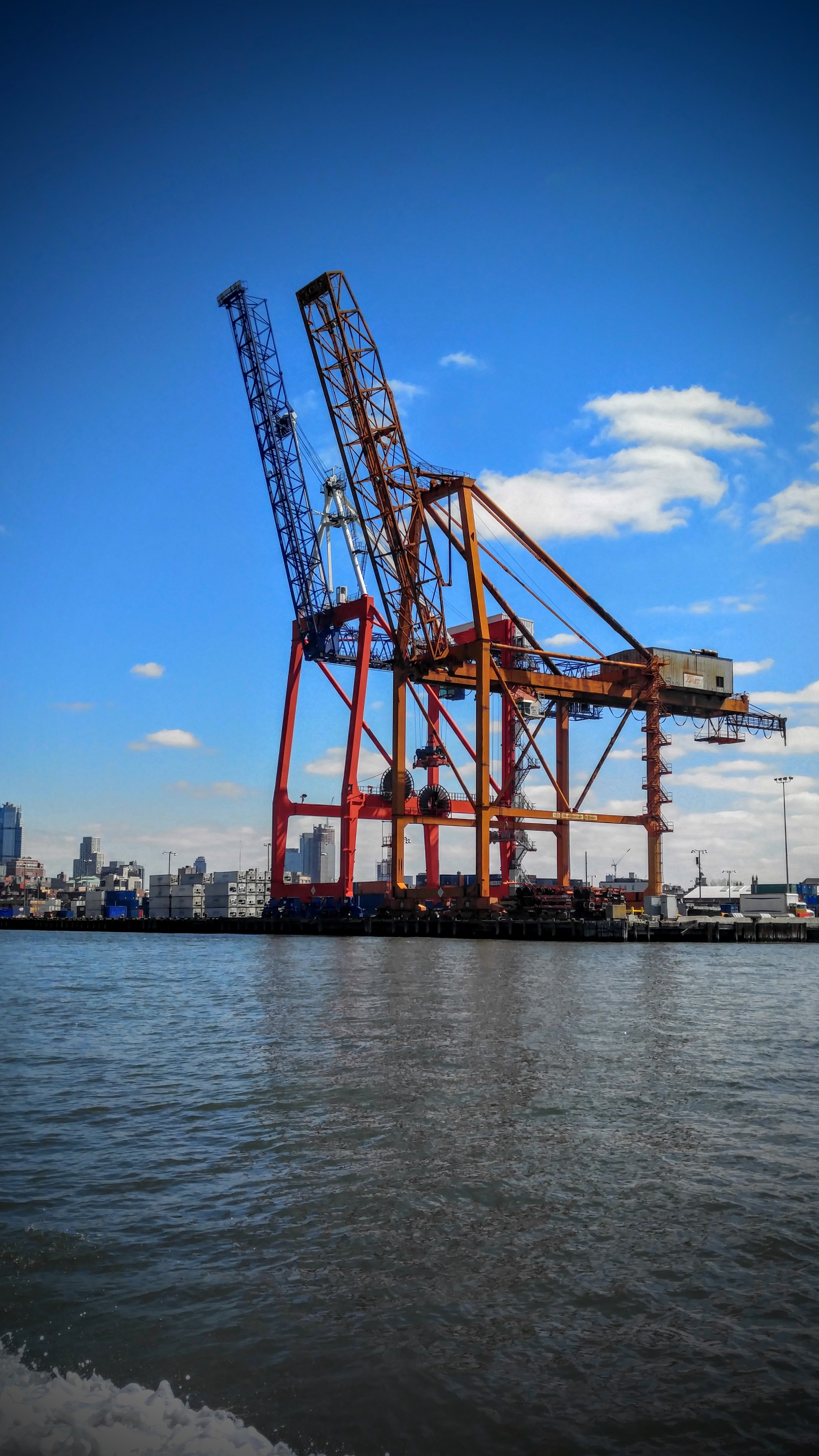 The cranes along the Brooklyn shoreline got me thinking about lessons on the labor unions of the early 20th century, non-fiction texts on globalization, and how to build a functioning crane out of Popsicle sticks and other cheap materials. 