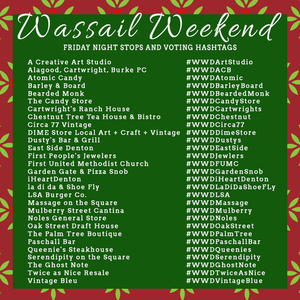 Friday Wassail Stops flyer