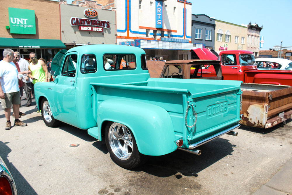 a blue pickup truck