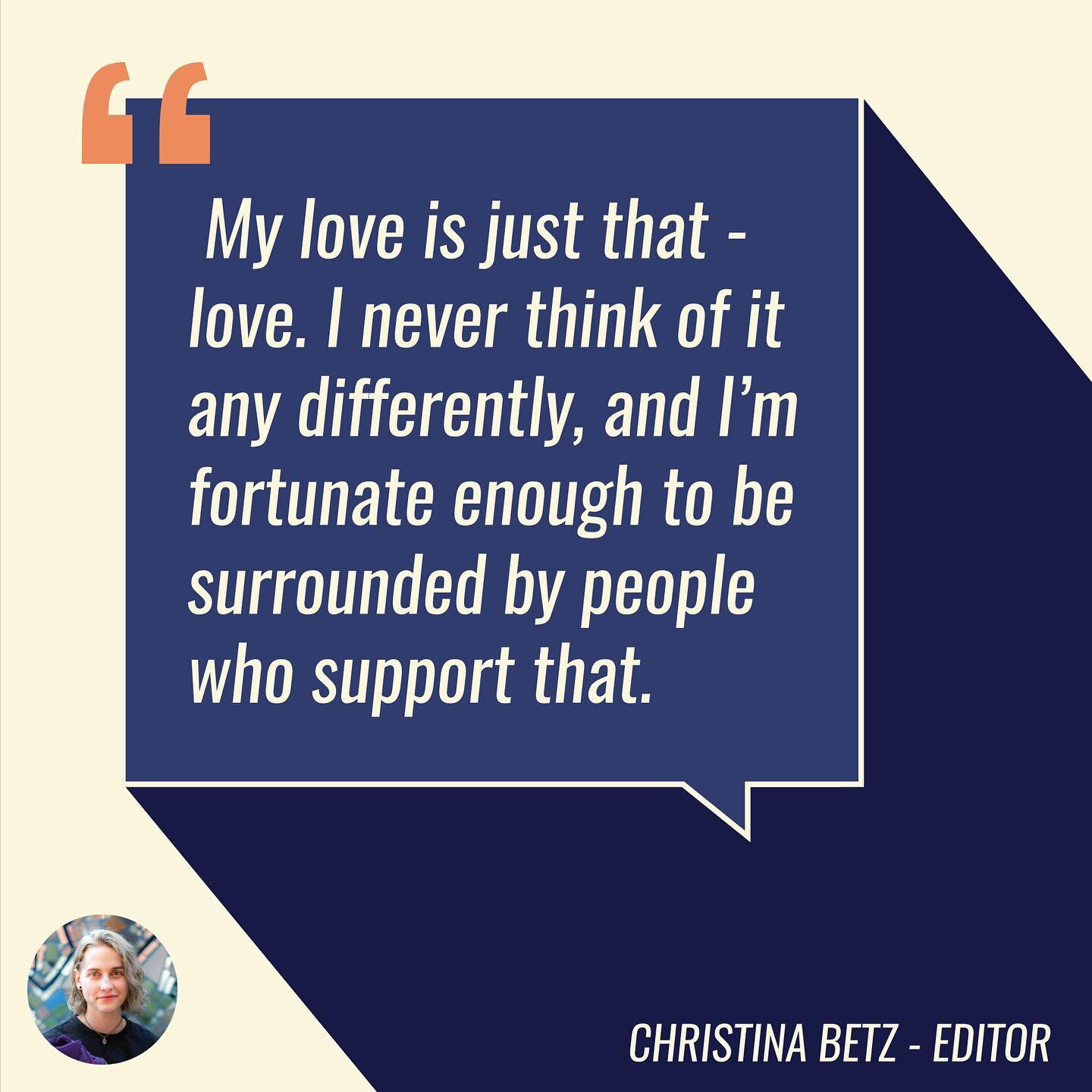 What #pridemonth means to @stinabetz.