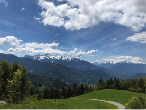 Climbing above Annecy.