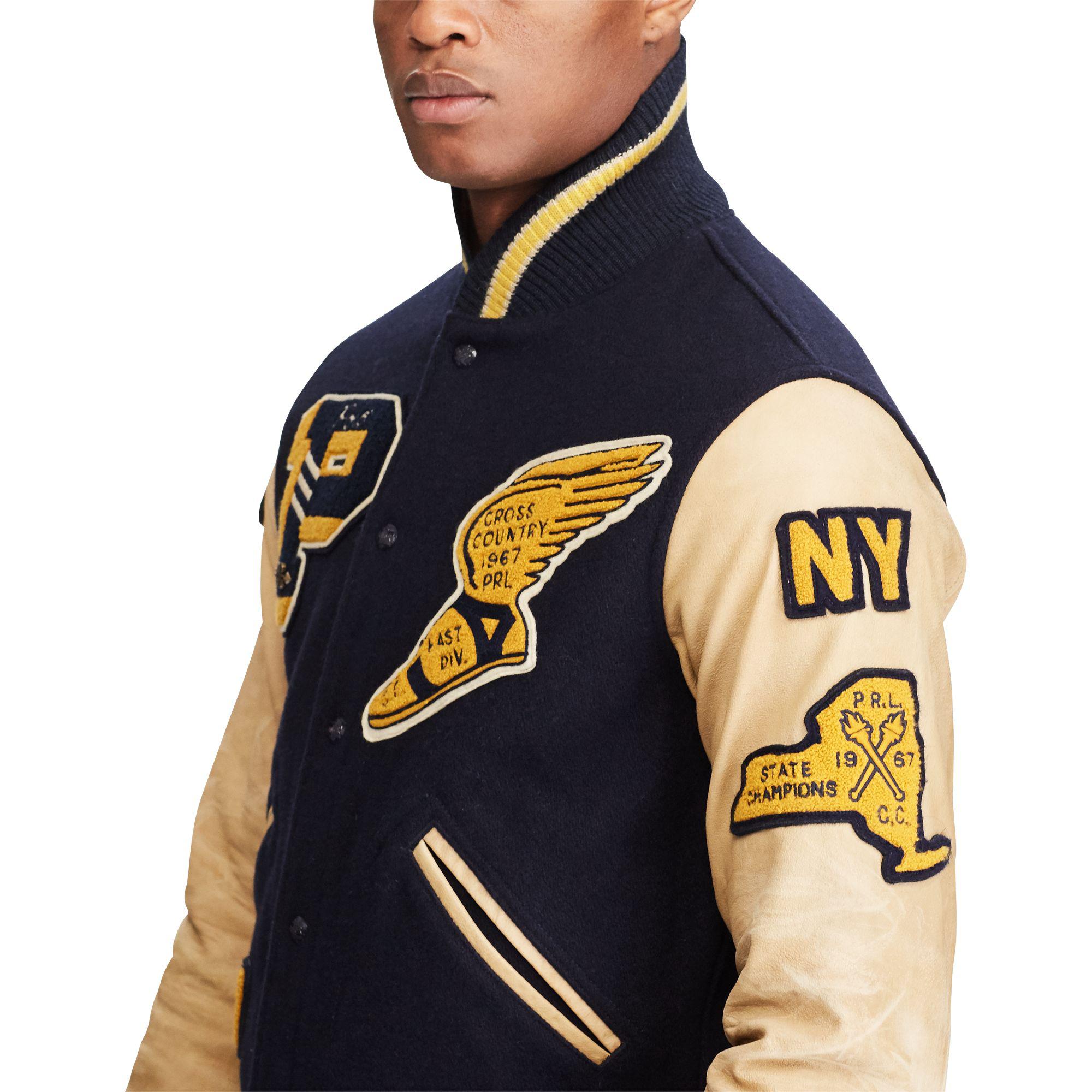 ralph lauren iconic letterman jacket