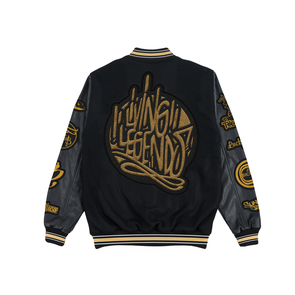 ★関税込★ROMANTIC CROWN★ESSENTIAL LOGO VARSITY JACKET★ LL