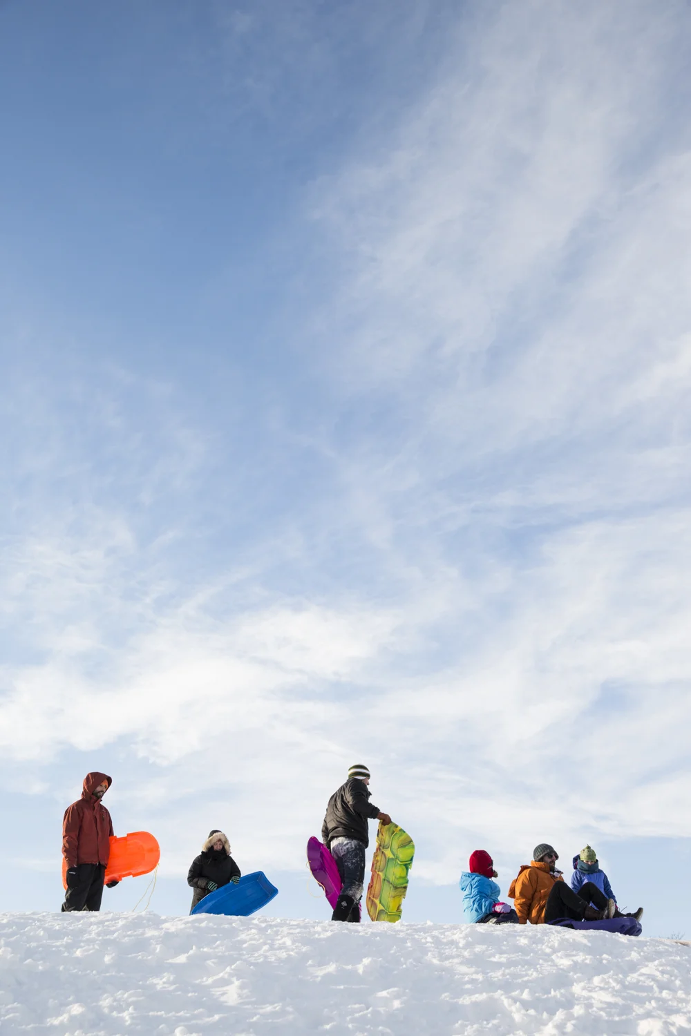 Sledding: Eastern Promenade- Portland, Maine. © Greta Rybus