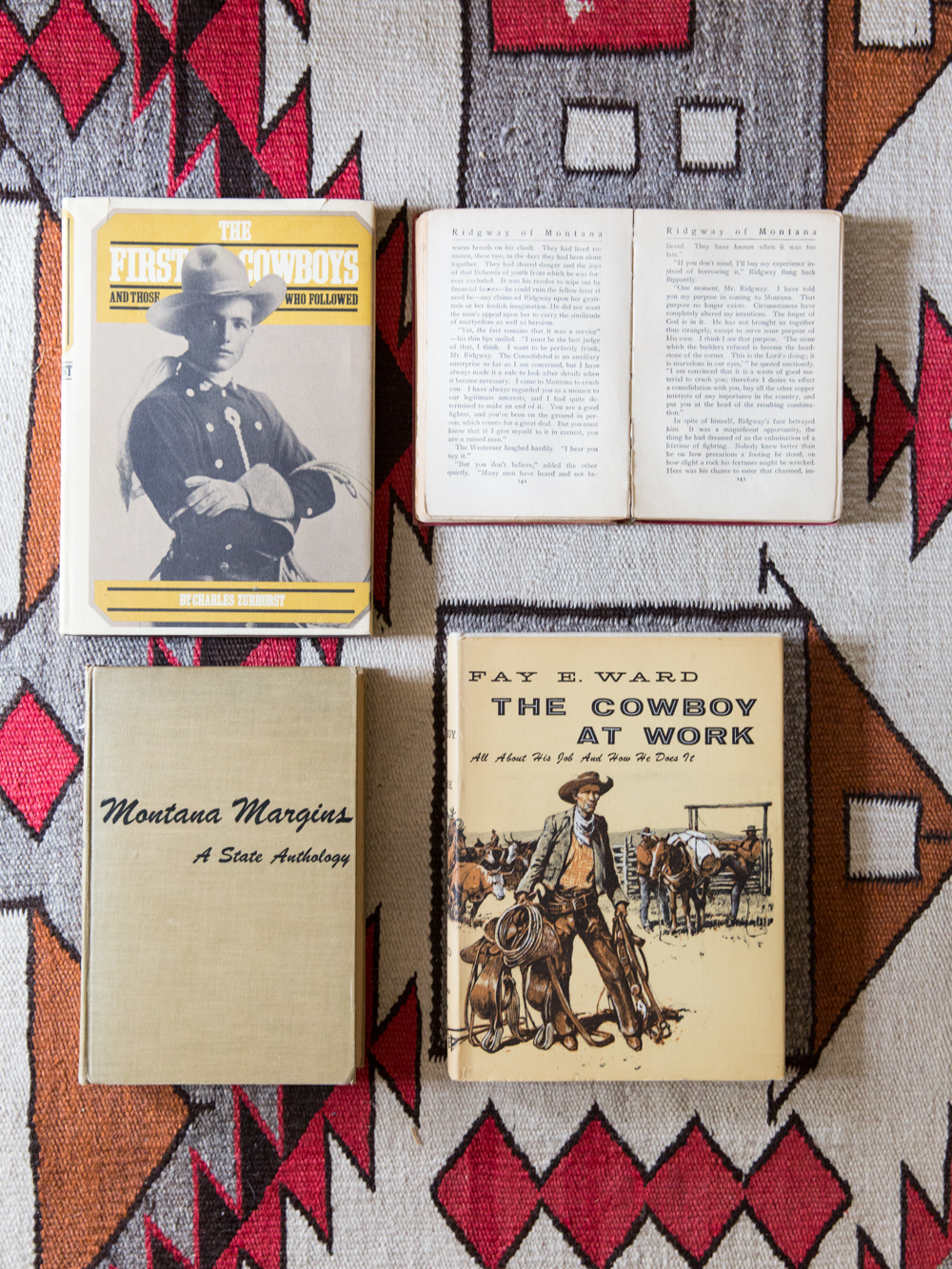 "My mother collected Montana literature. That's why there are so many books about cowboys. And, we used to live on a ranch!" -Jane Rybus