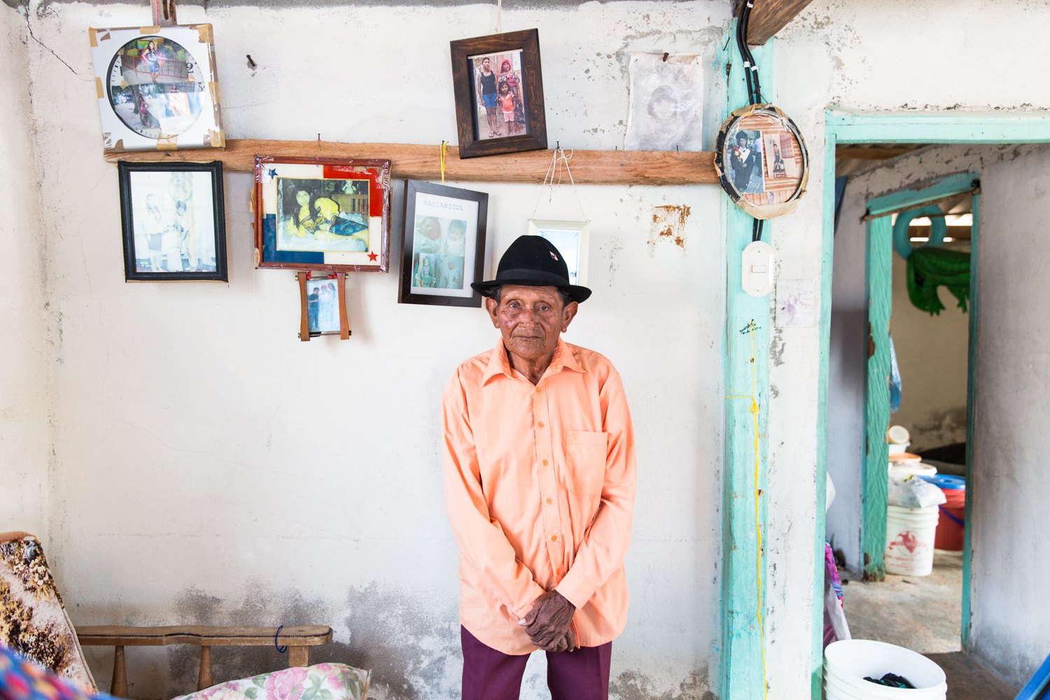 Saila Leonidas Perez in his home on Coetupu.