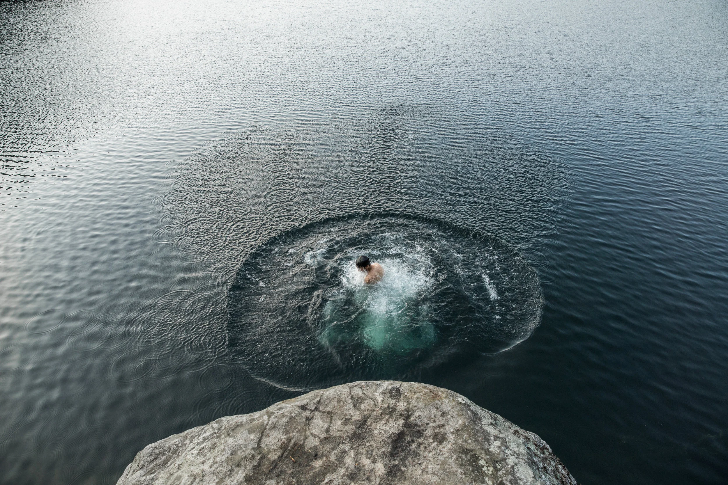 Lake swimming, Maine