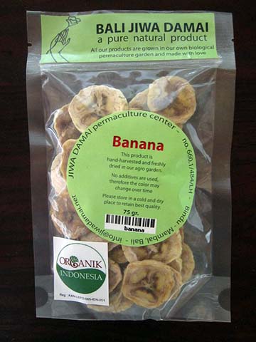 Naturally dried bananas from our garden.