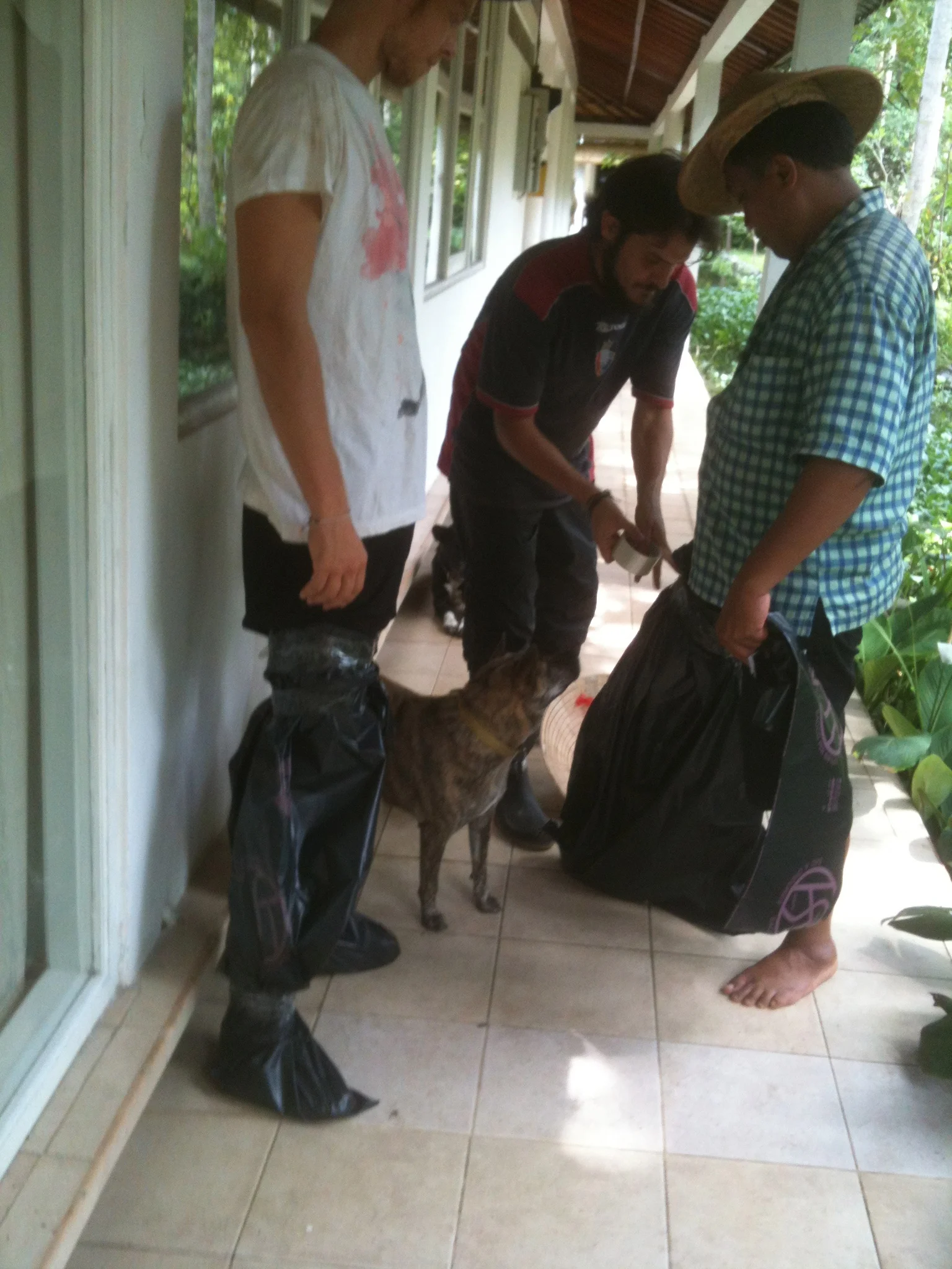 Preparation to work in the mud