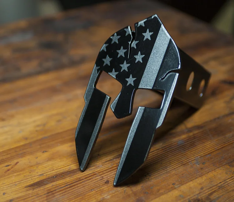 Thin Red Line Subdued American Leonidas Trailer Hitch Cover Thin Red Line Subdued American Leonidas Trailer Hitch Cover