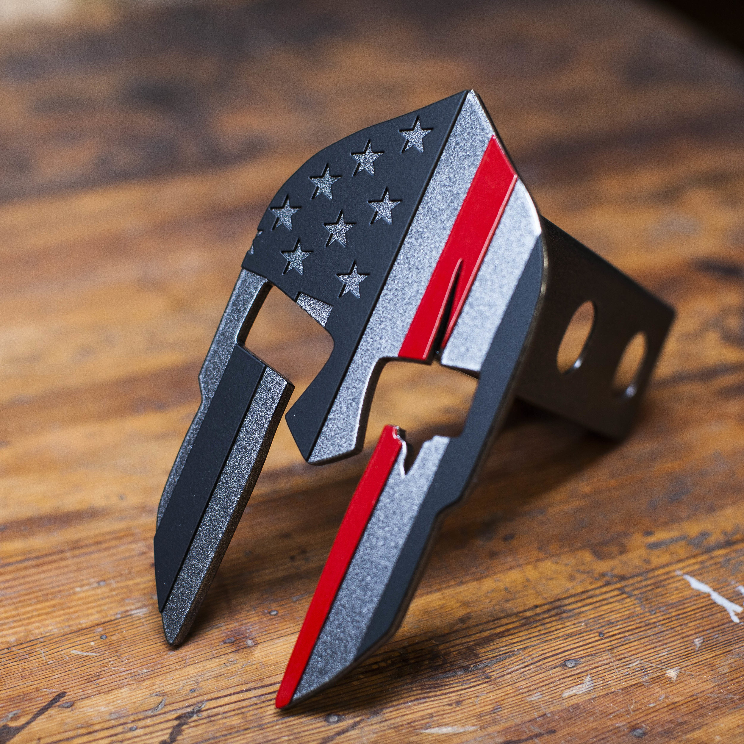 Thin Red Line Subdued American Leonidas Trailer Hitch Cover 