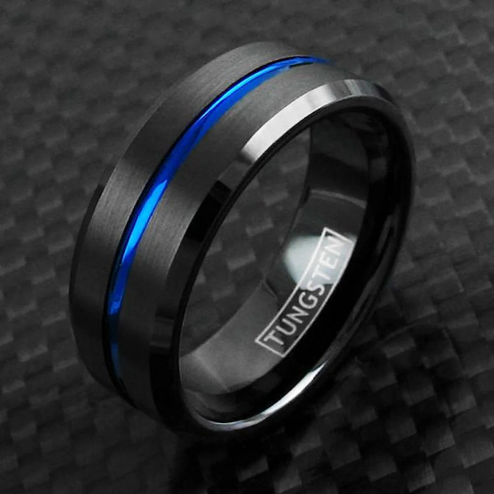 Blue Line Rings For Men Blue line wedding bands 60 photos - Vianawedding.com
