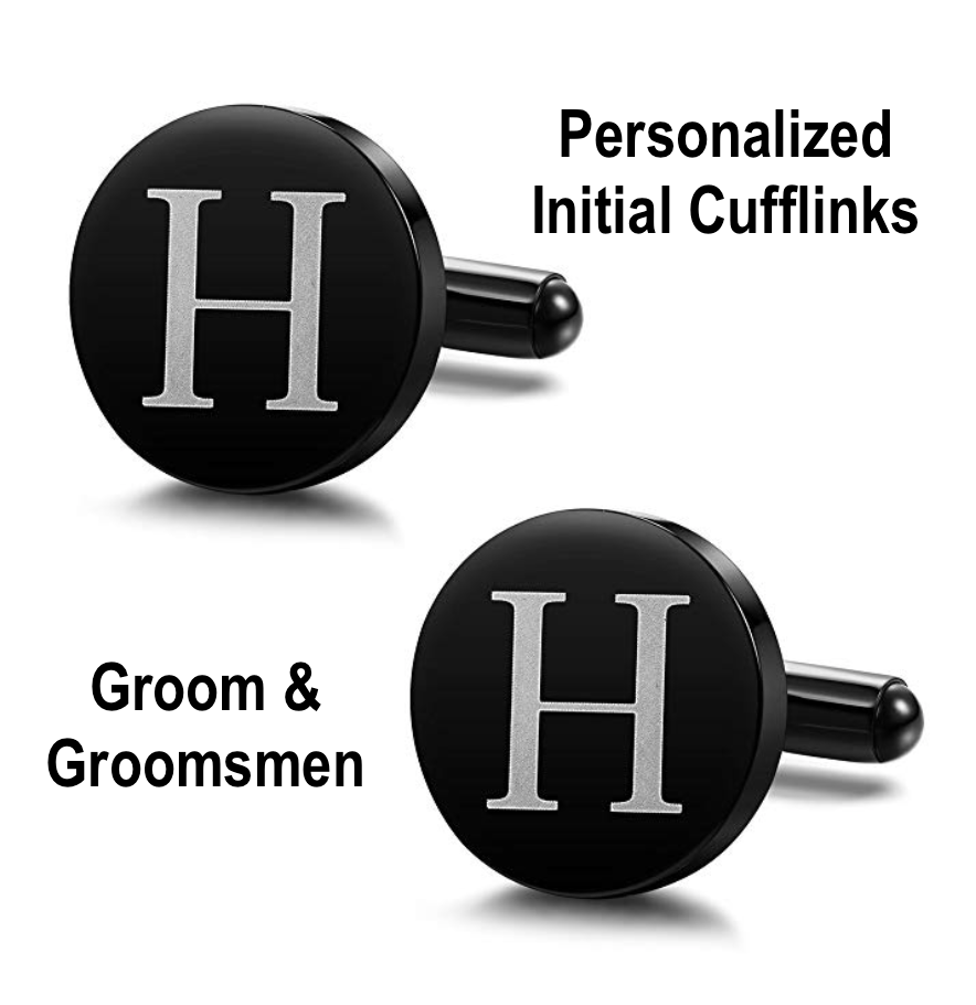 Personalized Initial cufflinks for men