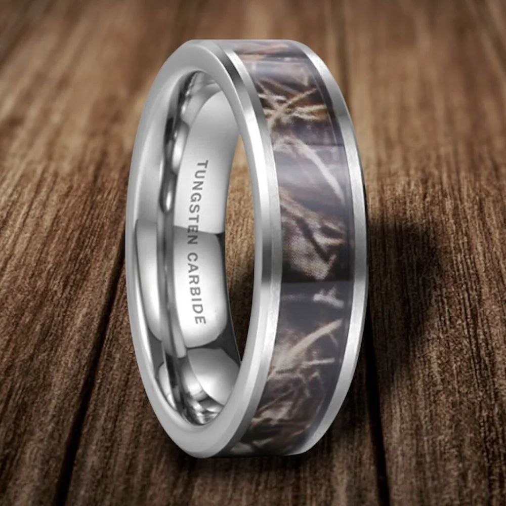 camo tungsten wedding bands