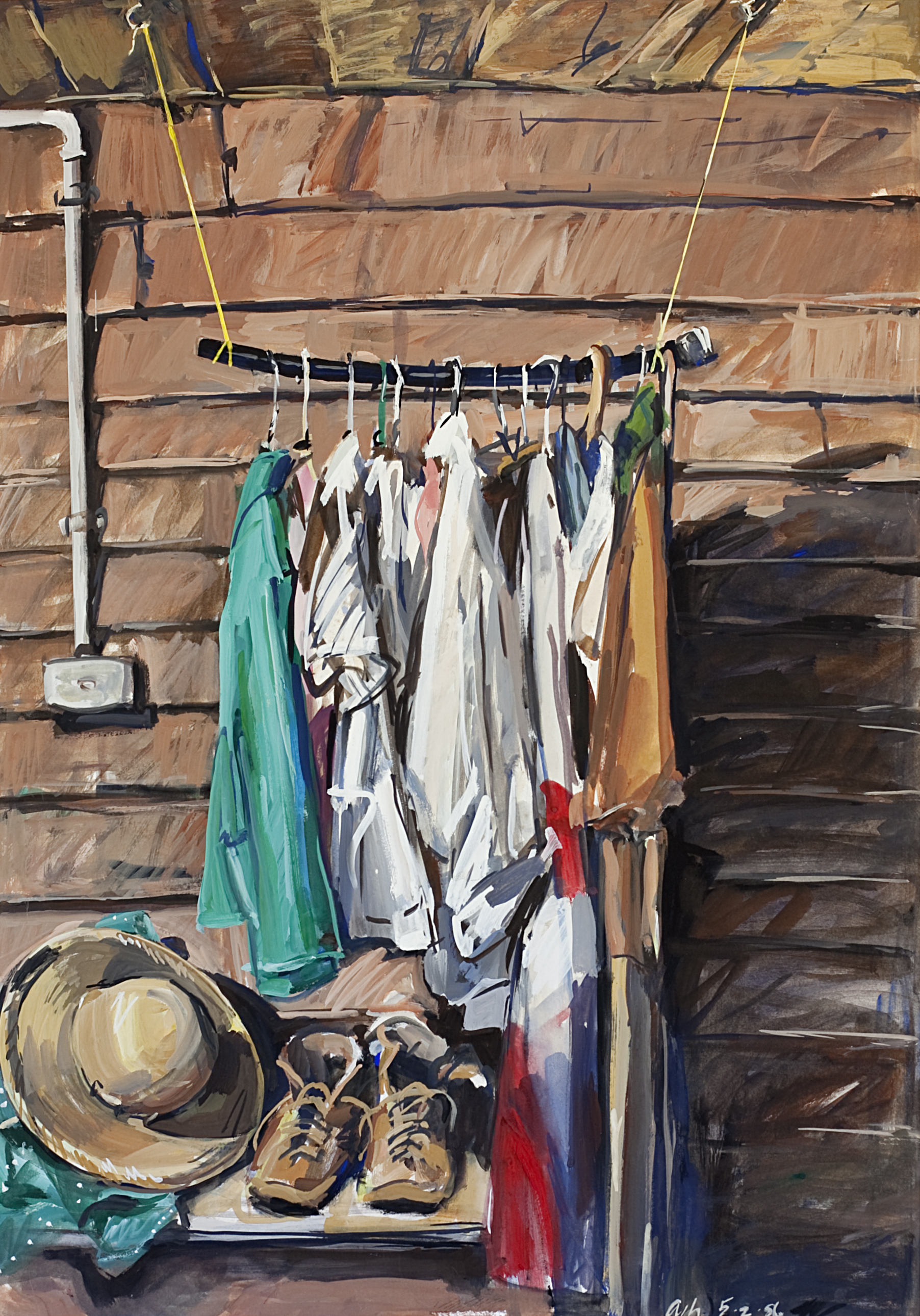 Wardrobe , 1986, gouache on paper