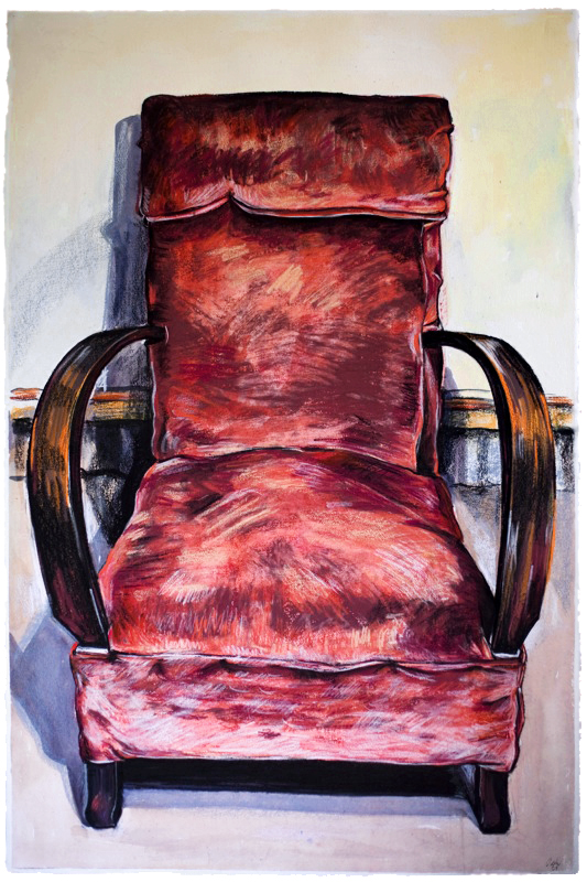 Rose Chair , 2012, gouache on paper