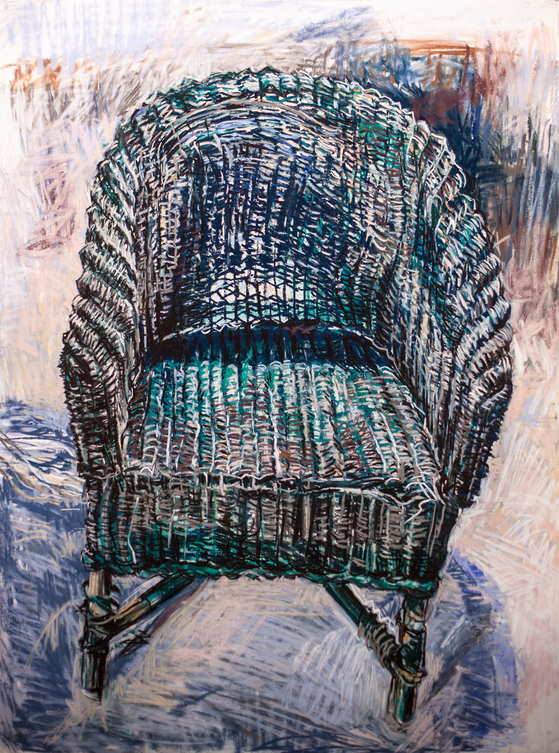 Dot's Chair , 2012 , conte crayon on paper