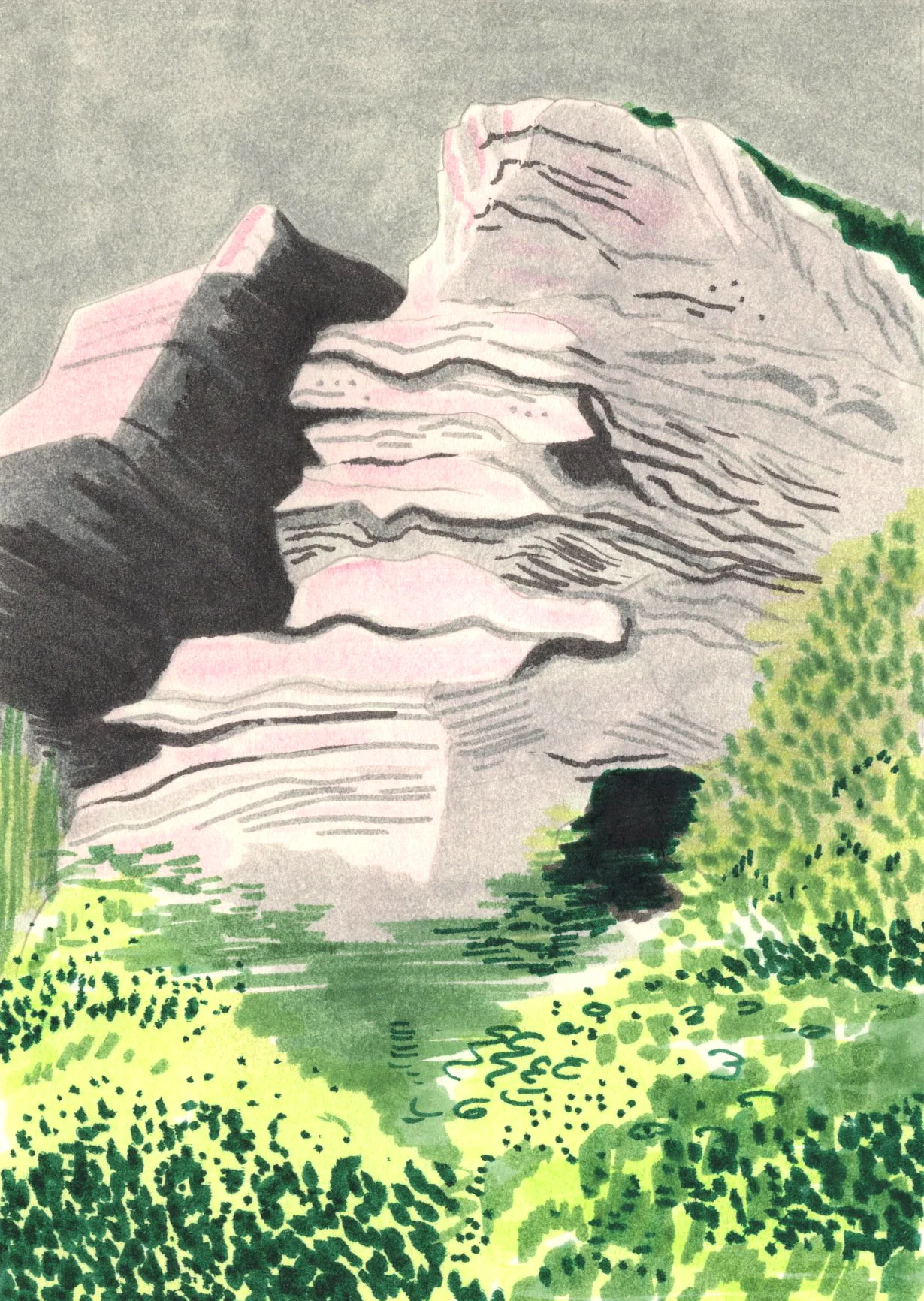 Felt tip on paper, 2017