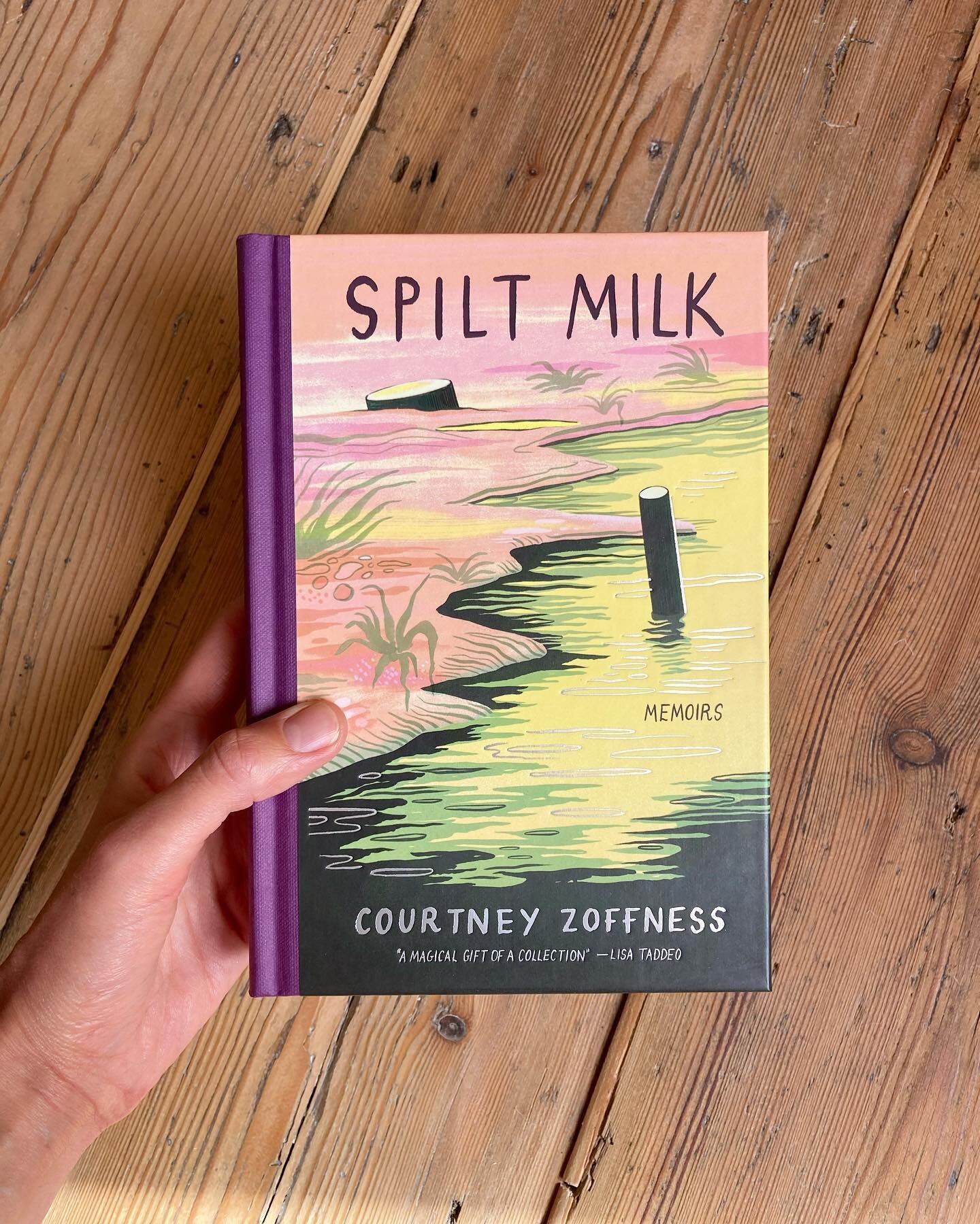 My cover for @czoffness brilliant book of memoirs - Spilt Milk published by @mcswys this was a lovely project to work on - the starting point for the cover was a watercolour painting made a couple of years ago on a residency in California.