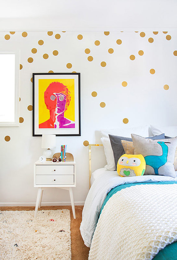 Gold spot wall decals £17.20 Wall Affection at www.etsy.com