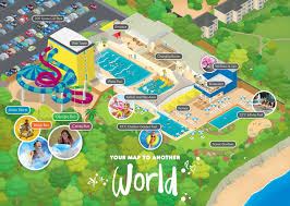 A map of the brnad spanking new 14 million pound Alpamere water park in North Bay, Scarborough